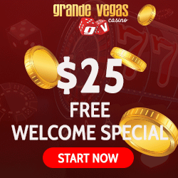 Grand Vegas $25 FREE
                                            BONUS