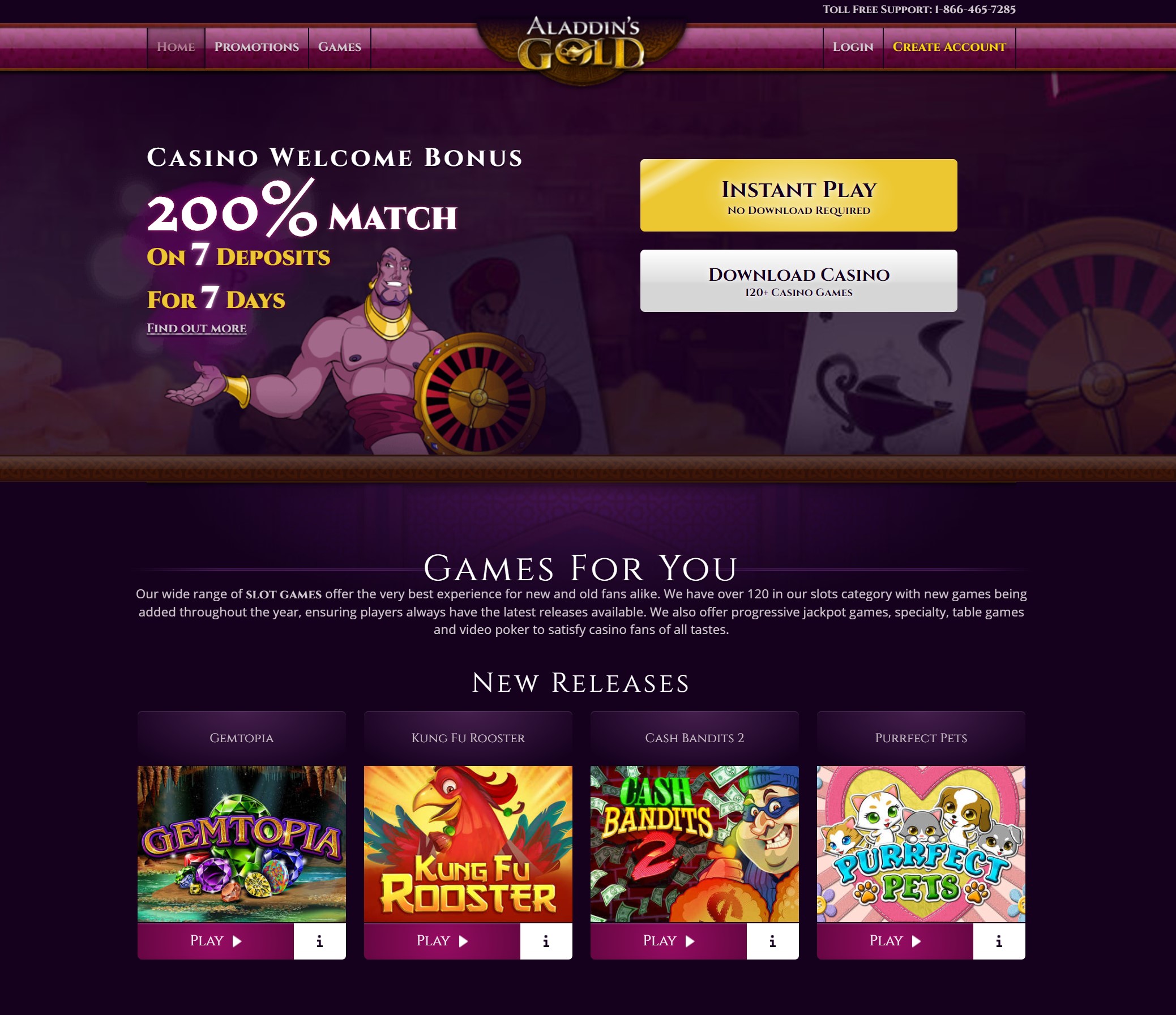 Aladdins
Gold Casino