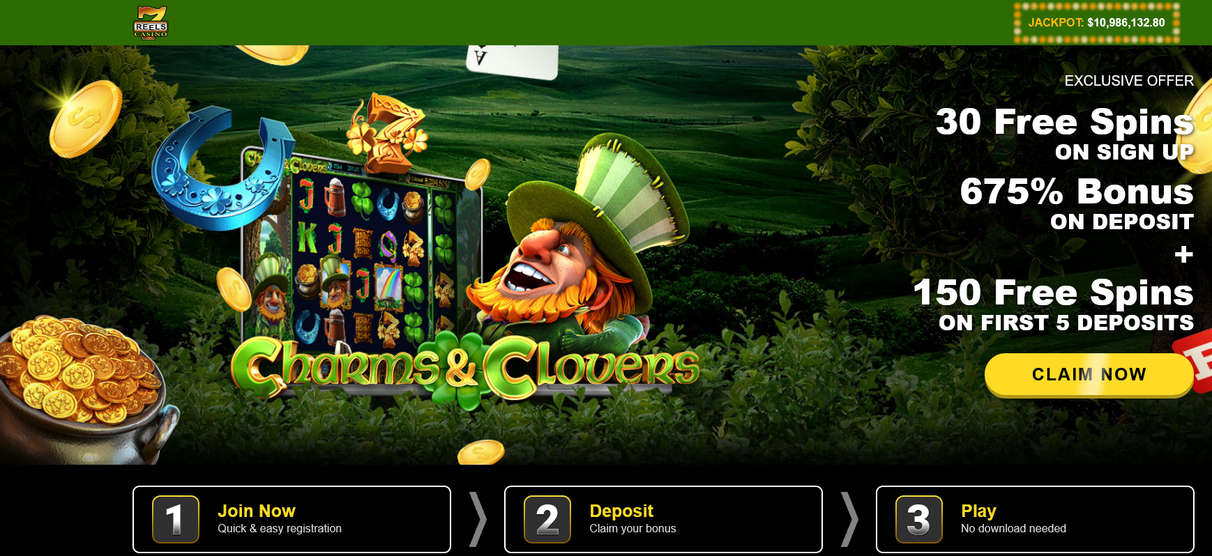 30 Free
                                Spins ON SIGN UP 675% Bonus ON DEPOSIT +
                                150 Free Spins ON FIRST 5 DEPOSITS