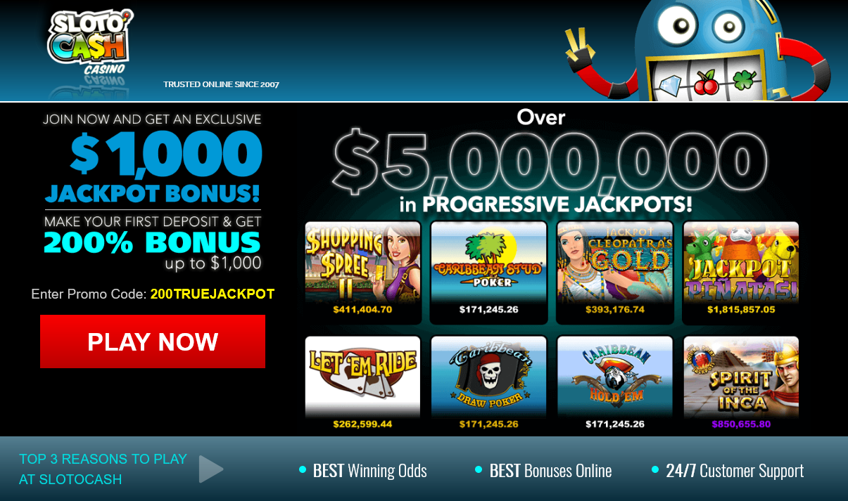 Slotocash Progressive
                                          Jackpots