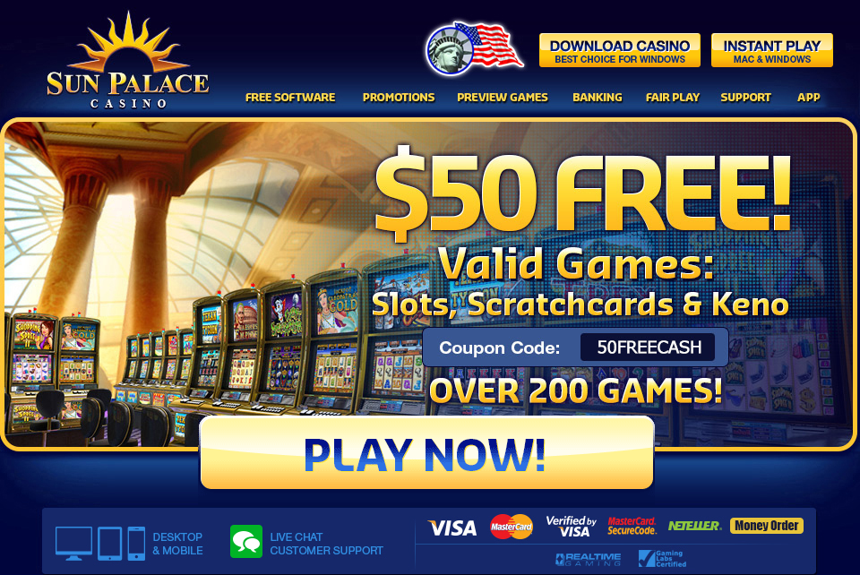 Sun
                                Palace Online Casino | Get a $10,000
                                Bonus | Play Slots Online