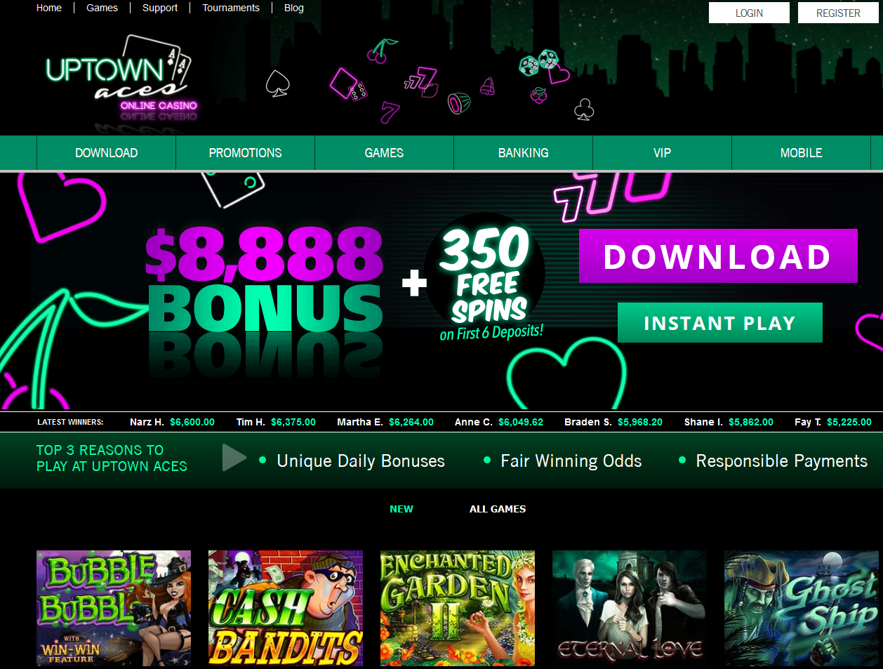 Home - Latest
                                                Online Casino Games and
                                                Slots at Uptown Aces