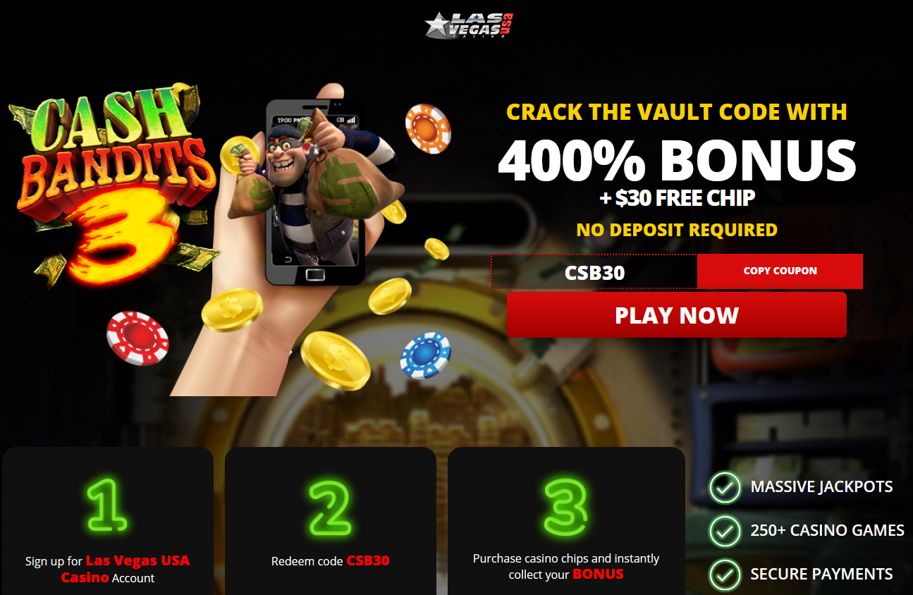 400%
                                WELCOME BONUS + $30 FREE CHIP