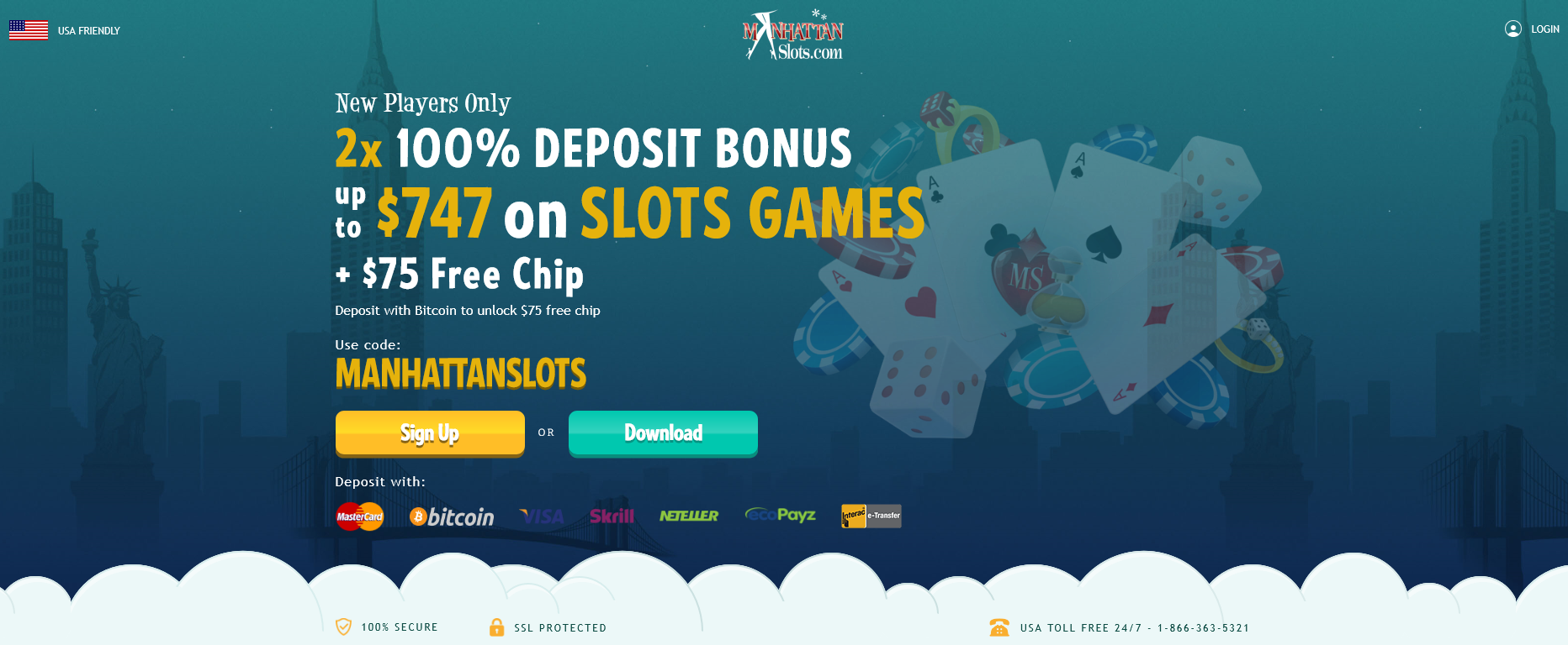 Manhattan
Slots-Welcome Bonus Manhattan
Slots-Welcome Bonus