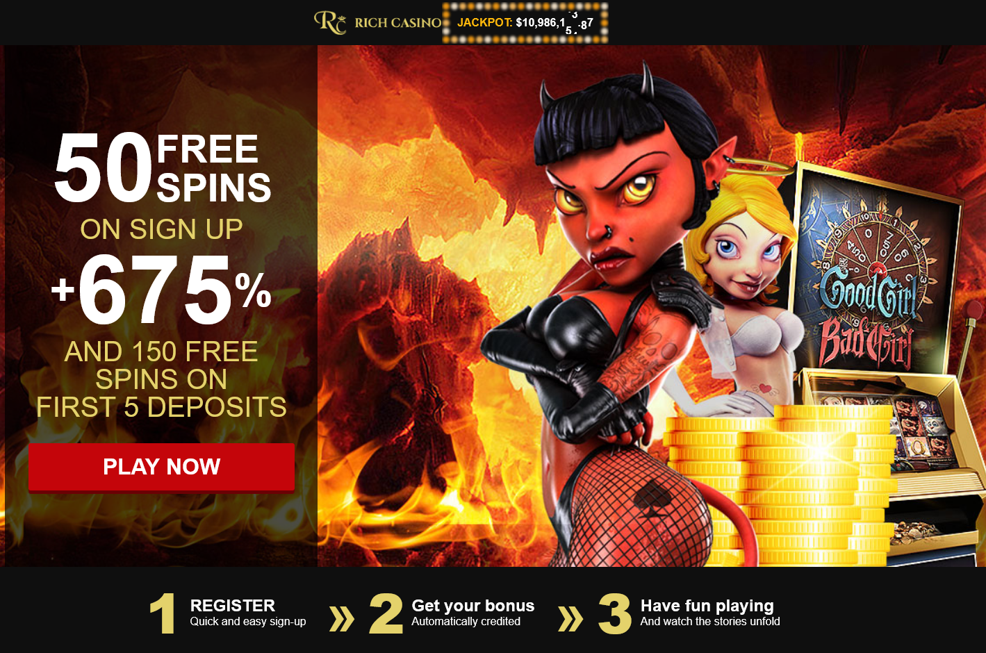 50 FREE
                                    SPINS ON SIGN UP