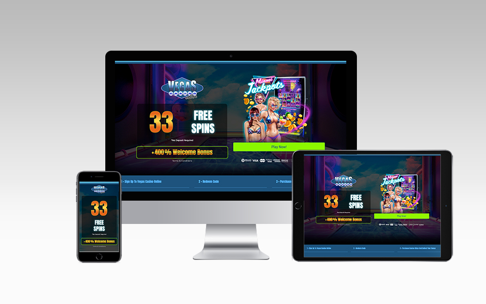 400% WELCOME
BONUS + 33 FREE SPINS